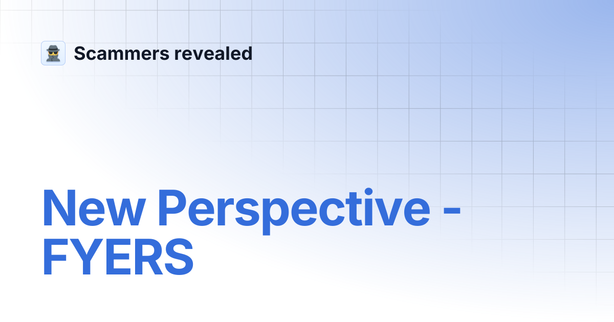New Perspective - FYERS | Scammers revealed